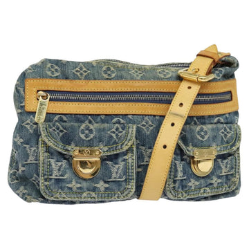 LOUIS VUITTON Monogram denim Buggy PM Shoulder Bag Blue M95049 LV Auth ac3765