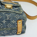 LOUIS VUITTON Monogram denim Buggy PM Shoulder Bag Blue M95049 LV Auth ac3765-11