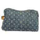 LOUIS VUITTON Monogram denim Buggy PM Shoulder Bag Blue M95049 LV Auth ac3765-3