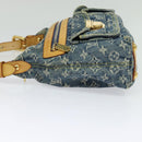 LOUIS VUITTON Monogram denim Buggy PM Shoulder Bag Blue M95049 LV Auth ac3765-4