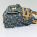 LOUIS VUITTON Monogram denim Buggy PM Shoulder Bag Blue M95049 LV Auth ac3765-5
