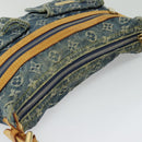 LOUIS VUITTON Monogram denim Buggy PM Shoulder Bag Blue M95049 LV Auth ac3765-6