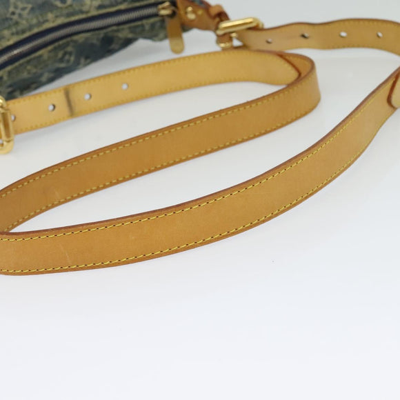 LOUIS VUITTON Monogram denim Buggy PM Shoulder Bag Blue M95049 LV Auth ac3765