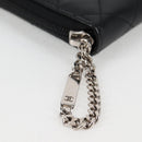CHANEL Cambon Line Matelasse Long Wallet Calf leather Black CC Auth ac3768AM-7