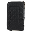 CHANEL Cambon Line Matelasse Long Wallet Calf leather Black CC Auth ac3768AM-2