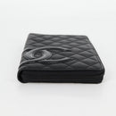 CHANEL Cambon Line Matelasse Long Wallet Calf leather Black CC Auth ac3768AM-6