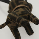 FENDI Zucca Canvas Charm Black Brown Auth ac3769-9