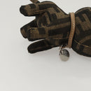 FENDI Zucca Canvas Charm Black Brown Auth ac3769-14