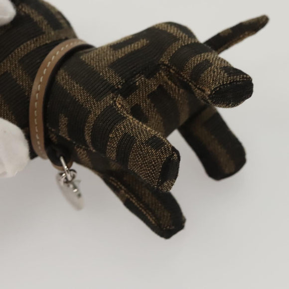 FENDI Zucca Canvas Charm Black Brown Auth ac3769