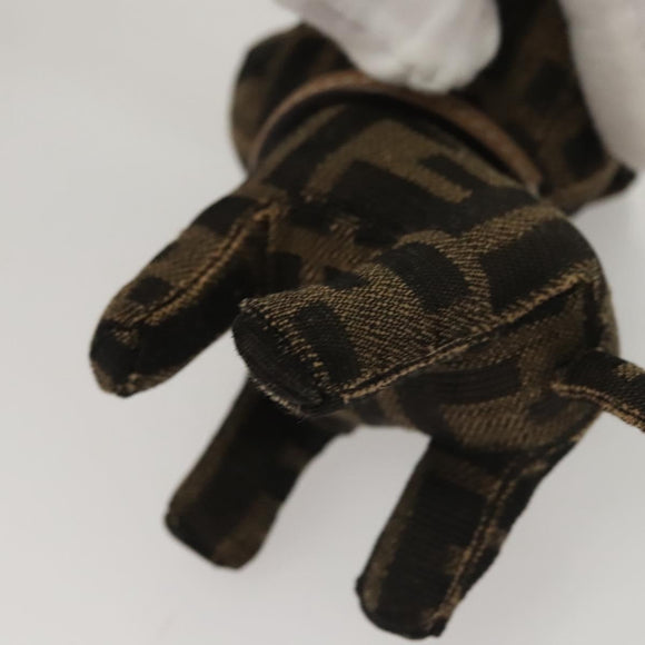 FENDI Zucca Canvas Charm Black Brown Auth ac3769