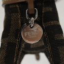 FENDI Zucca Canvas Charm Black Brown Auth ac3769-10