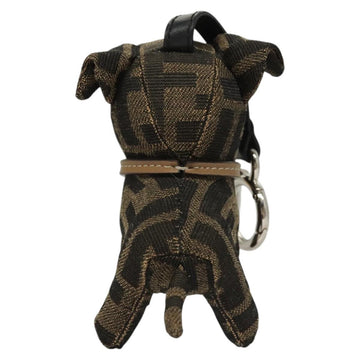 FENDI Zucca Canvas Charm Black Brown Auth ac3769 - 0