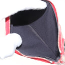 FENDI Zucca Canvas Triplet Pouch Black Brown Red Auth ac3770-25