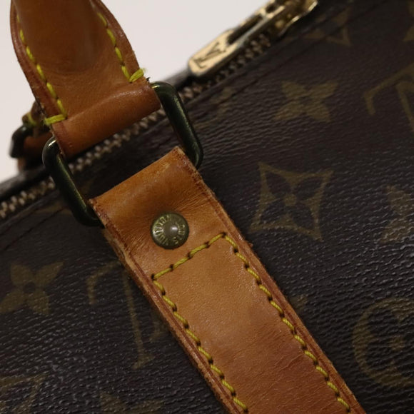 LOUIS VUITTON Monogram Keepall Bandouliere 55 Boston Bag M41414 LV Auth ac3775