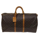 LOUIS VUITTON Monogram Keepall Bandouliere 55 Boston Bag M41414 LV Auth ac3775-13