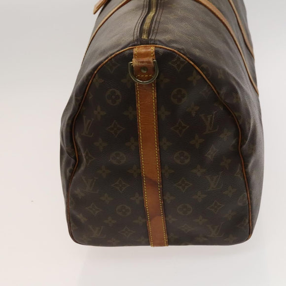 LOUIS VUITTON Monogram Keepall Bandouliere 55 Boston Bag M41414 LV Auth ac3775