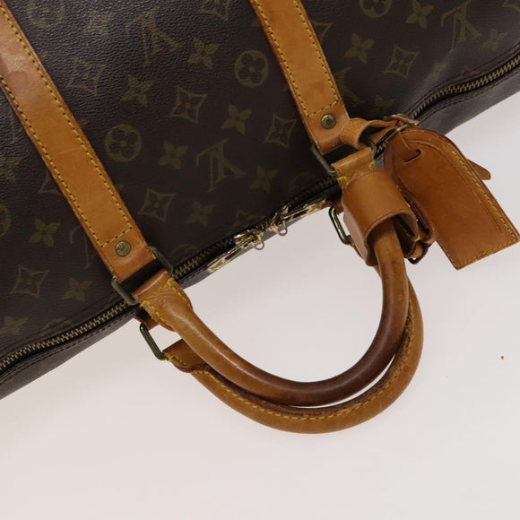 LOUIS VUITTON Monogram Keepall Bandouliere 55 Boston Bag M41414 LV Auth ac3775