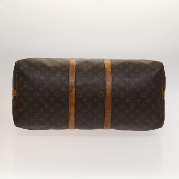 LOUIS VUITTON Monogram Keepall Bandouliere 55 Boston Bag M41414 LV Auth ac3775