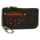 LOUIS VUITTON Monogram Perfo Pochette Cles Coin Purse Orange M95222 Auth ac3778-1