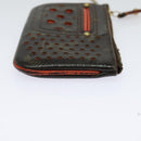 LOUIS VUITTON Monogram Perfo Pochette Cles Coin Purse Orange M95222 Auth ac3778-4