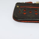 LOUIS VUITTON Monogram Perfo Pochette Cles Coin Purse Orange M95222 Auth ac3778-7
