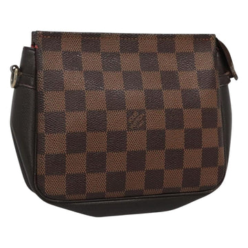 LOUIS VUITTON Damier Ebene Trousse Makeup Pouch N51982 LV Auth ac3779