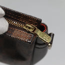 LOUIS VUITTON Damier Ebene Trousse Makeup Pouch N51982 LV Auth ac3779-12