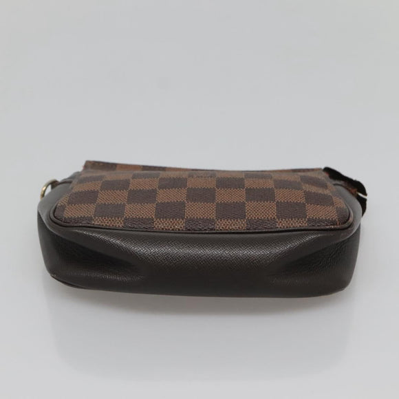 LOUIS VUITTON Damier Ebene Trousse Makeup Pouch N51982 LV Auth ac3779