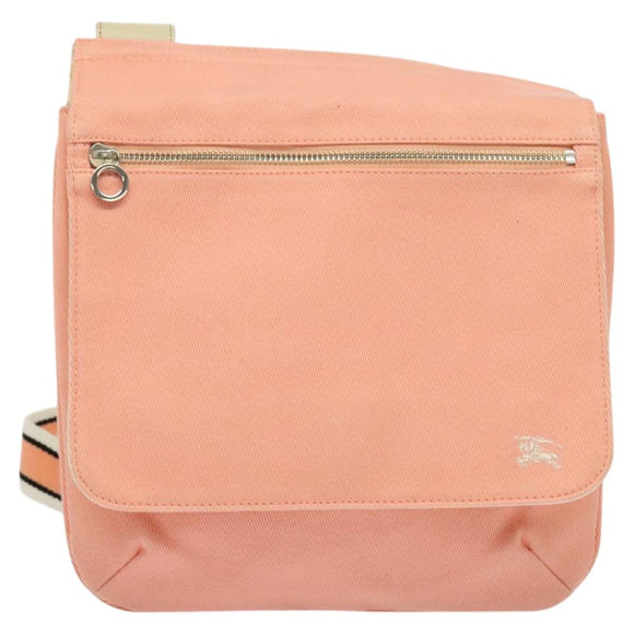 BURBERRY Blue Label Shoulder Bag Canvas Pink Auth ac3783
