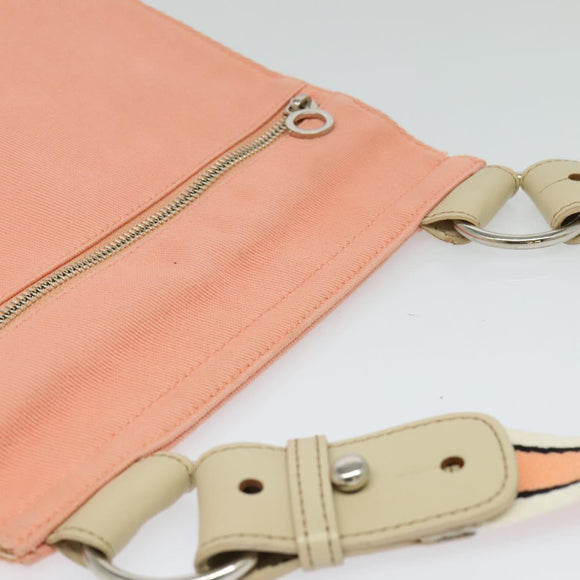 BURBERRY Blue Label Shoulder Bag Canvas Pink Auth ac3783