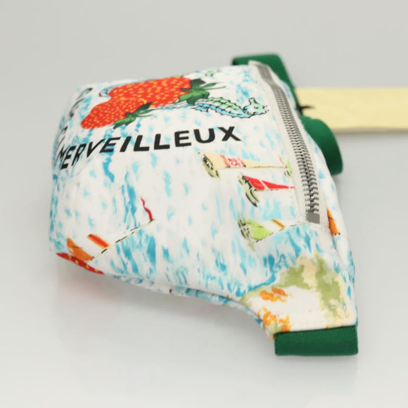 GUCCI Children's Waist bag Nylon White Silver 502095 Auth ac3786