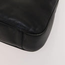 GUCCI Bamboo Hand Bag Leather 2way Black Gold 001 1781 1577 Auth ac3788-9