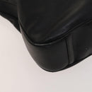 GUCCI Bamboo Hand Bag Leather 2way Black Gold 001 1781 1577 Auth ac3788-14