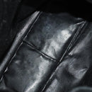 GUCCI Bamboo Hand Bag Leather 2way Black Gold 001 1781 1577 Auth ac3788-10