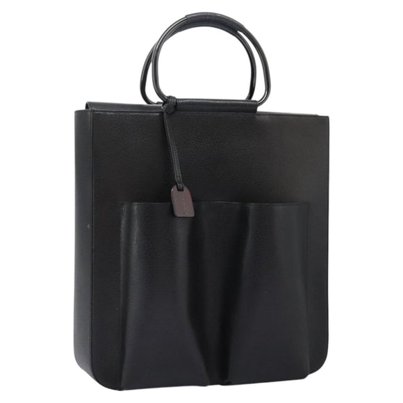 GUCCI Hand Bag Leather Black 002 1118 0462 Auth ac3789