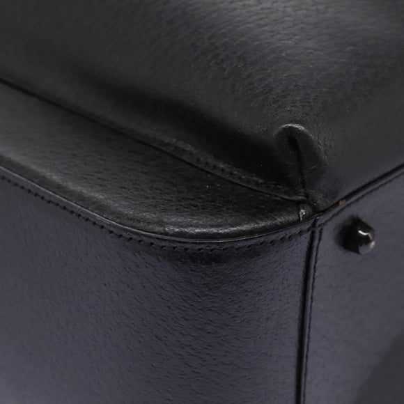 GUCCI Hand Bag Leather Black 002 1118 0462 Auth ac3789