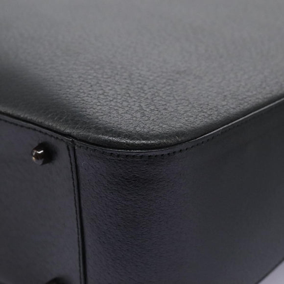 GUCCI Hand Bag Leather Black 002 1118 0462 Auth ac3789