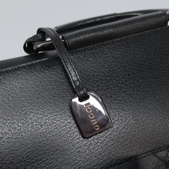 GUCCI Hand Bag Leather Black 002 1118 0462 Auth ac3789