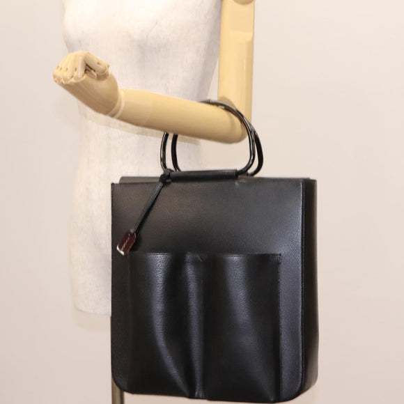 GUCCI Hand Bag Leather Black 002 1118 0462 Auth ac3789