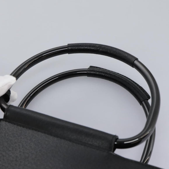 GUCCI Hand Bag Leather Black 002 1118 0462 Auth ac3789