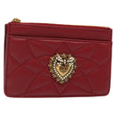 DOLCE&GABBANA Wallet Leather Red Auth ac3791-1