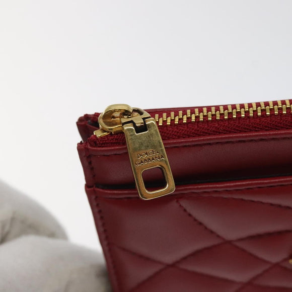 DOLCE&GABBANA Wallet Leather Red Auth ac3791