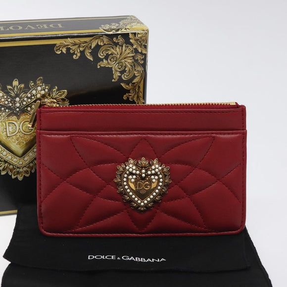 DOLCE&GABBANA Wallet Leather Red Auth ac3791