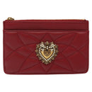 DOLCE&GABBANA Wallet Leather Red Auth ac3791-13