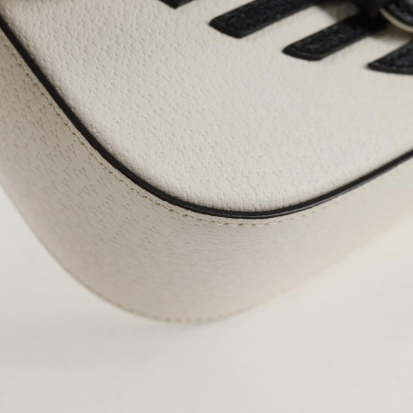 GUCCI Adidas Collaboration Horsebit Bag Leather 2way White 722009 Auth ac3794AM