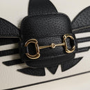 GUCCI Adidas Collaboration Horsebit Bag Leather 2way White 722009 Auth ac3794AM-19