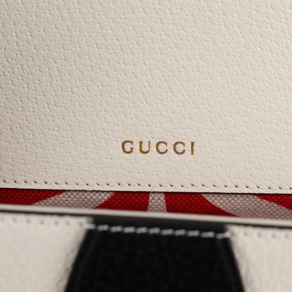 GUCCI Adidas Collaboration Horsebit Bag Leather 2way White 722009 Auth ac3794AM