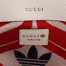 GUCCI Adidas Collaboration Horsebit Bag Leather 2way White 722009 Auth ac3794AM-22