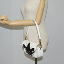 GUCCI Adidas Collaboration Horsebit Bag Leather 2way White 722009 Auth ac3794AM-29
