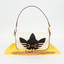 GUCCI Adidas Collaboration Horsebit Bag Leather 2way White 722009 Auth ac3794AM-12